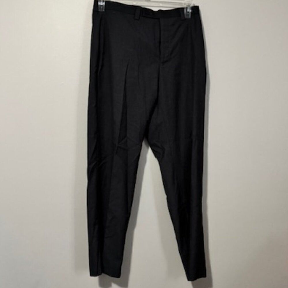 USED Men's Calvin Klein Dress Pants Color Black Charcoal Size 34W/30L